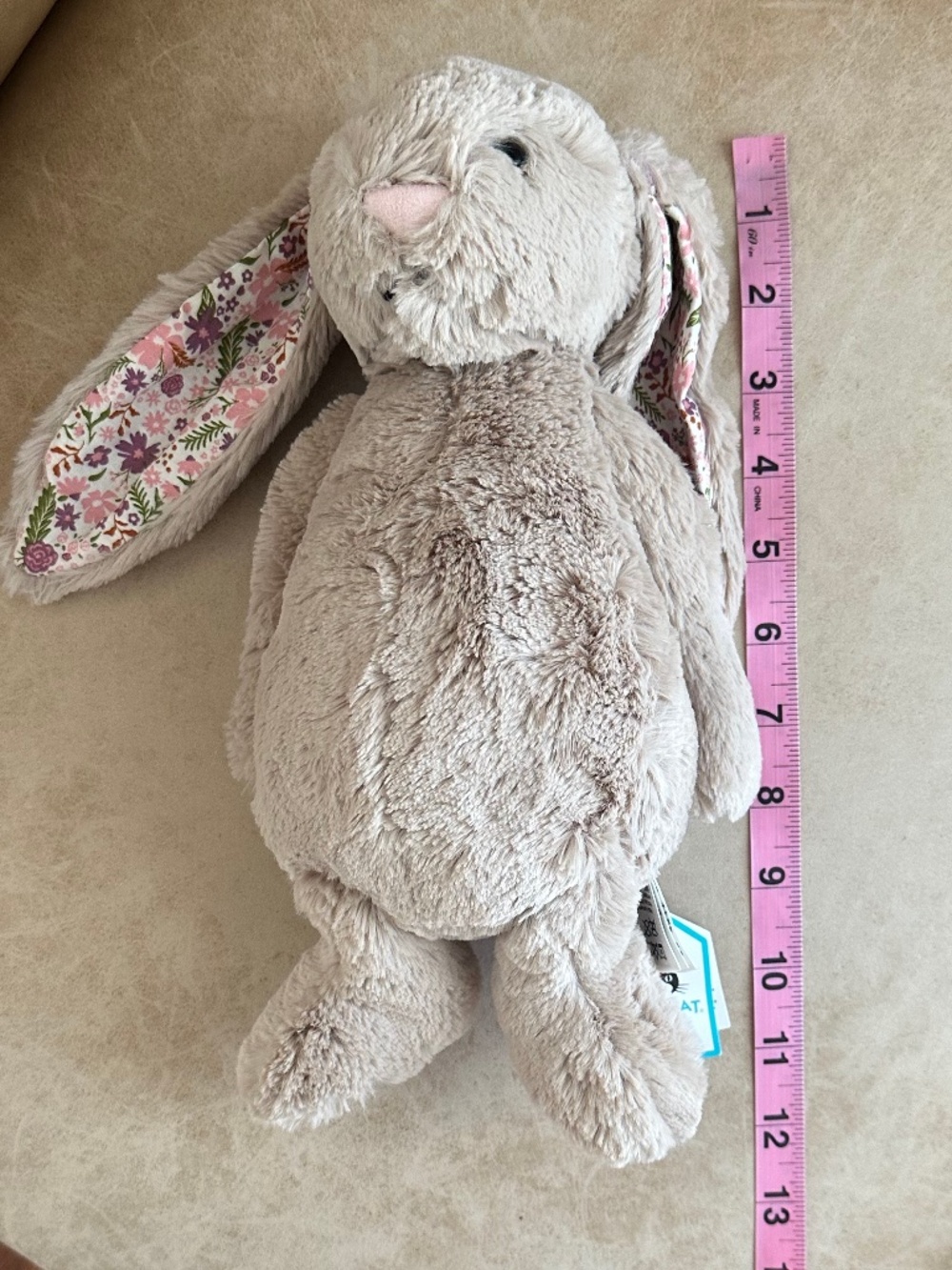 Jellycat Blossom Beige Bunny "Petal" Medium 12" Plushie Collectible Soft Floral - Picture 11 of 11